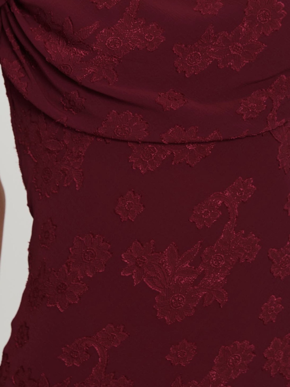 NWT Burgundy Off-The-Shoulder Dress - Picture 4 of 5